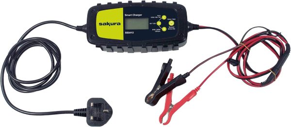 Sakura Intelligent 4.0A 12V Car Motorcycle Battery Charger Maintainer