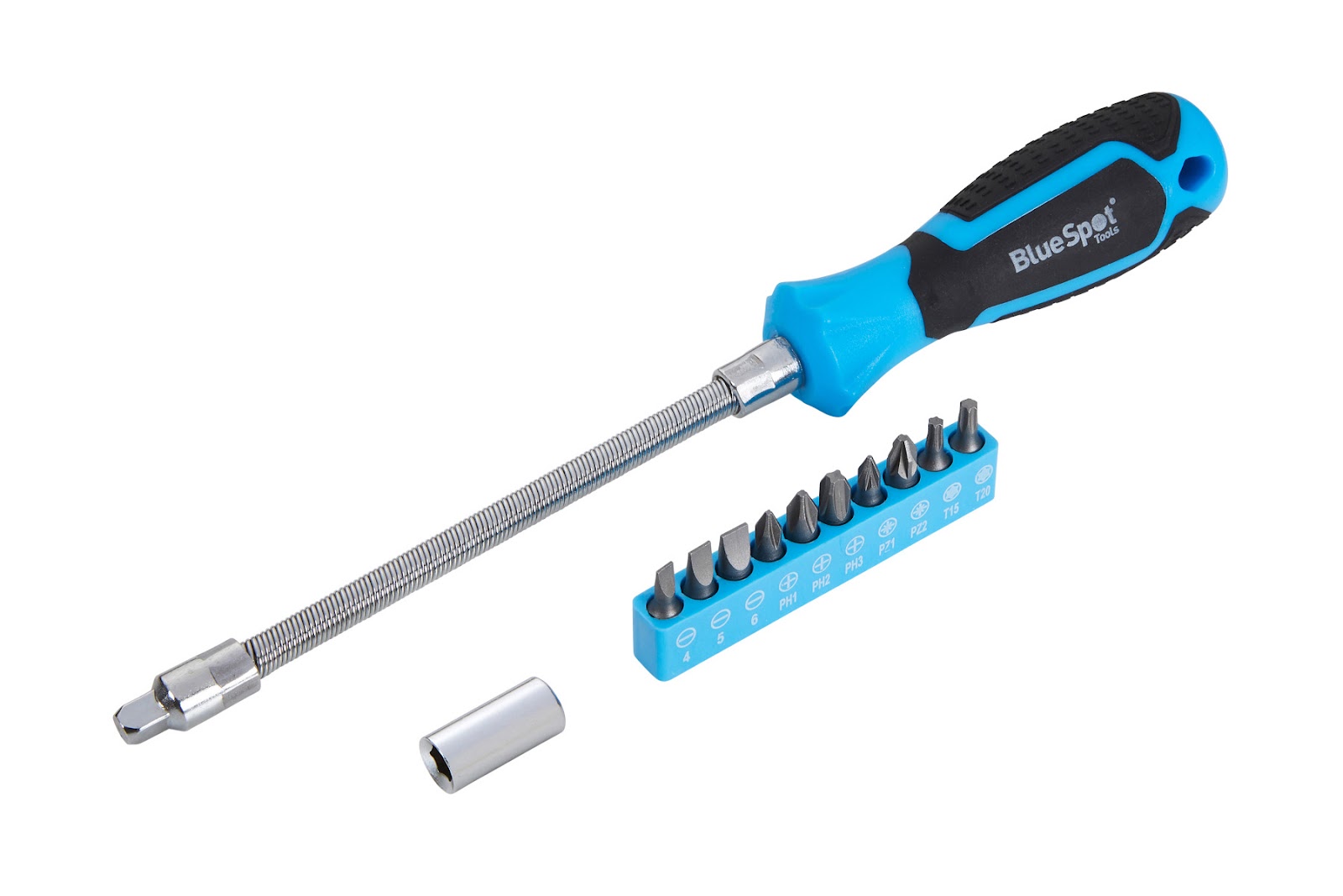 Blue Spot 12pc Flexible Magnetic Driver Bit Set 1/4" Slotted Philips Pozi Torx - Image 2