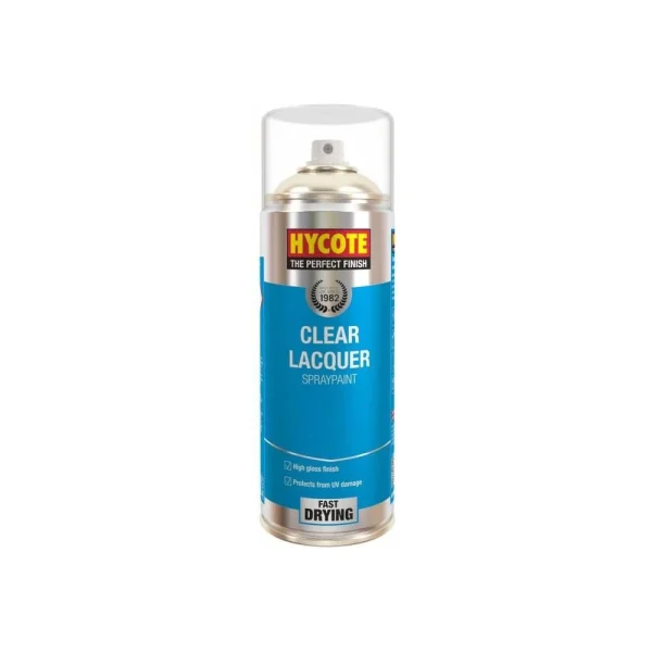 HYCOTE Clear Lacquer Spray Paint 400ml High Gloss Protective Finish