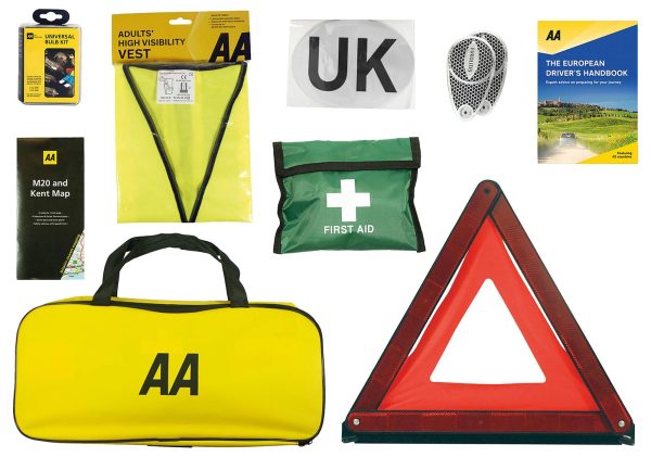 AA Euro Travel Kit RHD UK EU Car Safety Legal Pack V6 2018