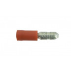 Pearl PWN294 Red Male Bullet Wiring Connectors 4mm Pack 3