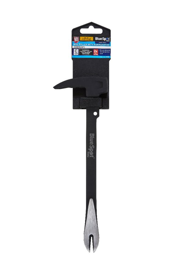 BlueSpot Nail Puller Prying Hammer Heat Treated Carbon Steel 250mm (10″)