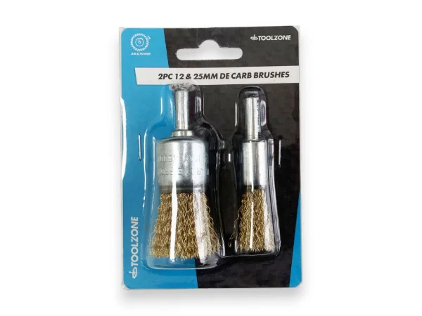 Toolzone Wire Brushes 2PC Decarb 12mm & 25mm DR306 - Image 2