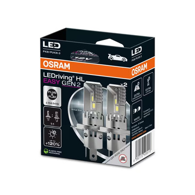 Osram LEDriving HL EASY H4 LED Headlight Bulbs Pair 12V Upgrade Bright White