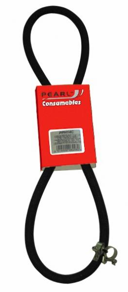 PEARL PPH14C Fuel Hose 5.5mm Overbraided Rubber 1m with Clips