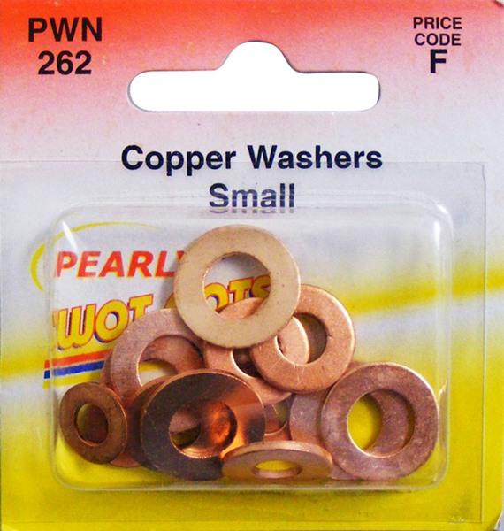 PEARL Auto Copper Crush Washers Assorted Small 15 Pack