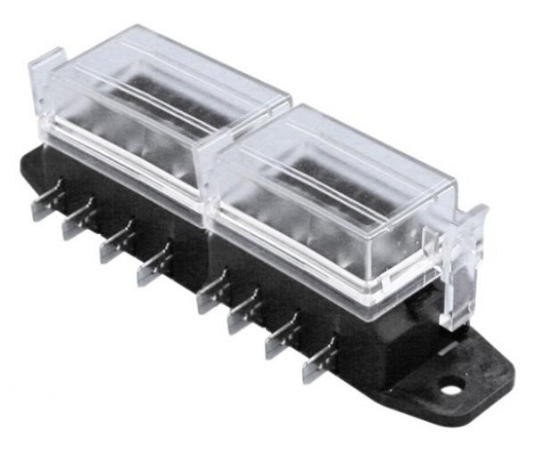 PEARL Compact 8 Way Fuse Box Block Panel Car Marine Auto 12V Circuit Protection