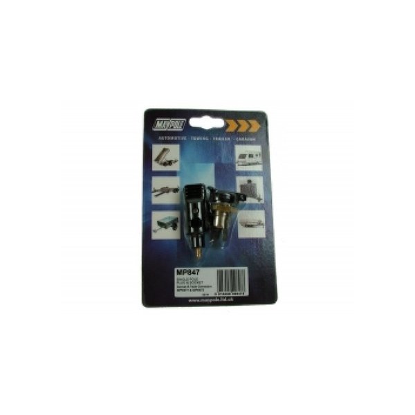 Maypole Single Pole Plug And Socket Trailer Caravan 12V Connector