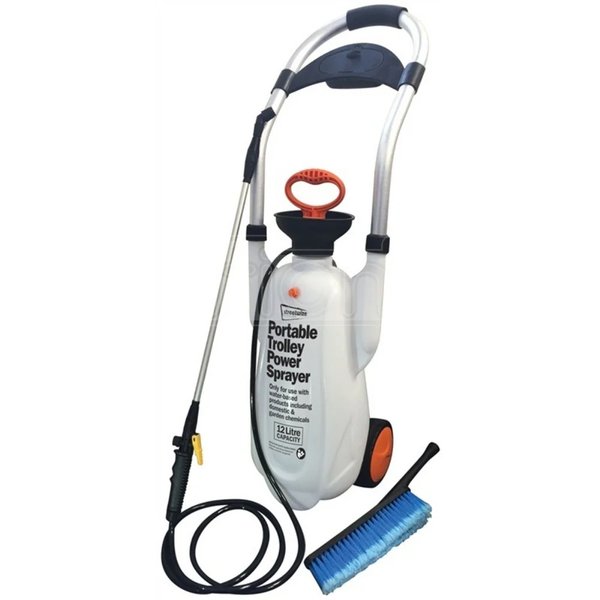 12L Power Washer Streetwize SWPW4 Trolley Pump-Action Car Bike Cleaning
