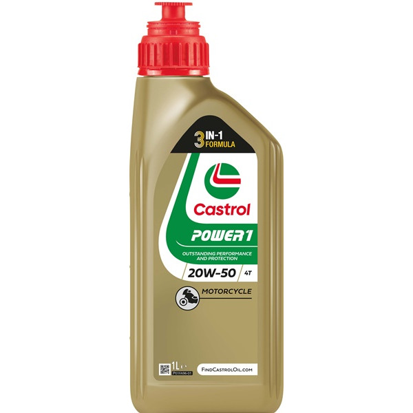 Castrol POWER1 4T 20W-50 Motorcycle Oil 1L