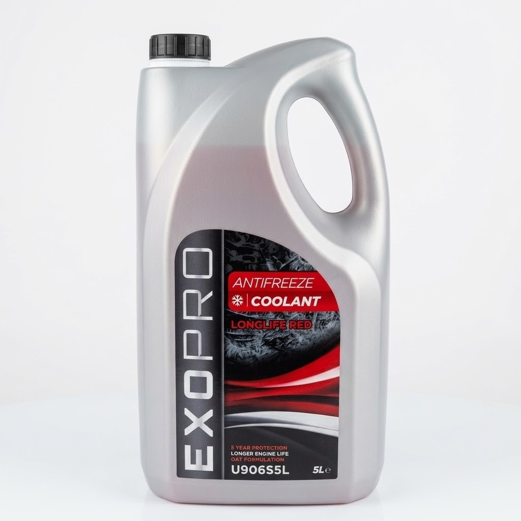 ExoPro U906S5L Longlife Red Antifreeze Coolant 5L OAT 5 Year Protection