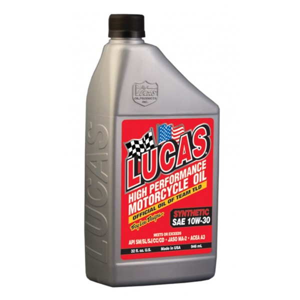 Lucas Oil 10W-30 Synthetic Motorcycle Oil 1 Litre
